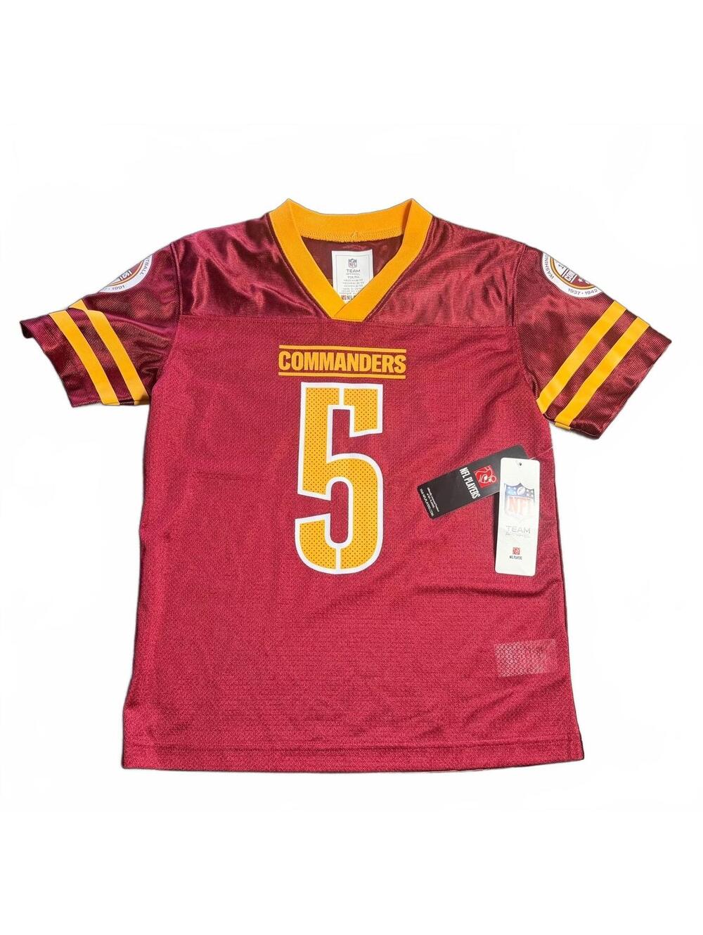 NFL Washington Commanders Jayden Daniels youth boys team apparel jersey M 8/10